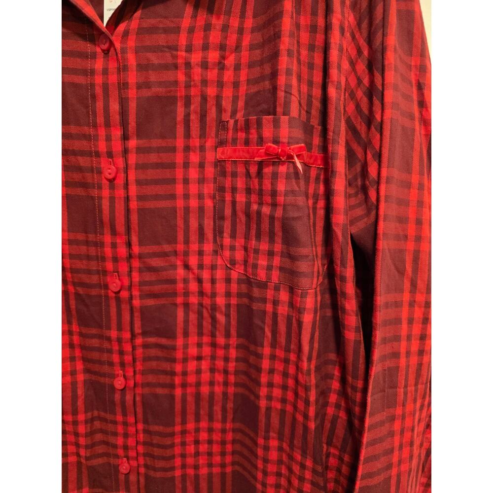 Victoria's Secret Red And Black Plaid PJ Dress Size XXL Nwt - Picture 2 of 7